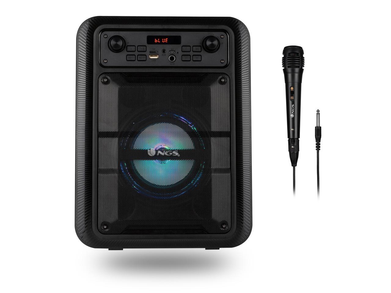 NGS Lingo 20W Portable Wireless BT Speaker with Microphone - Black