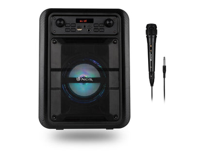 NGS Lingo 20W Portable Wireless BT Speaker with Microphone - Black