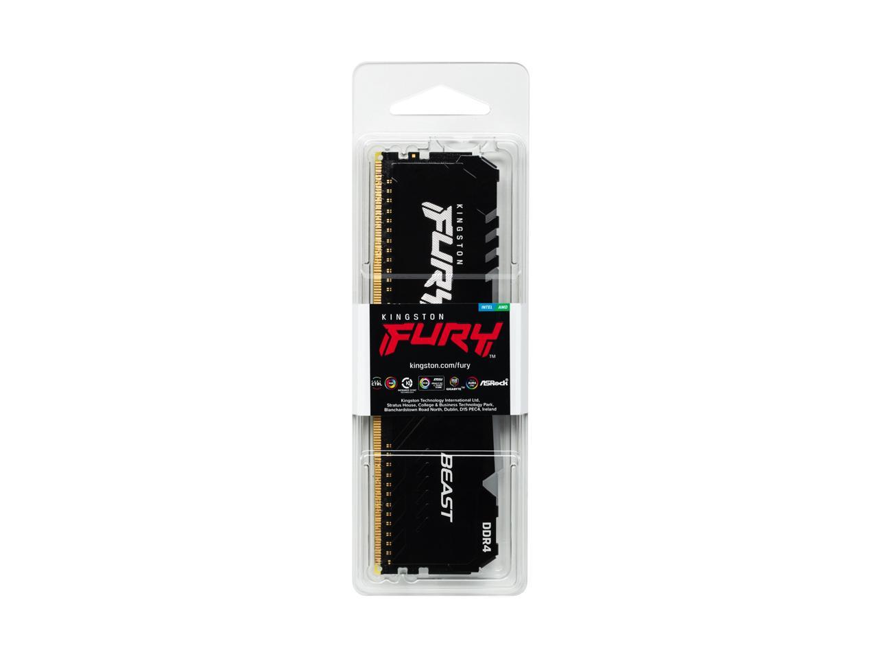 8GB Kingston Fury Beast RGB 3733MHz DDR4 Memory Module (1 x 8GB)
