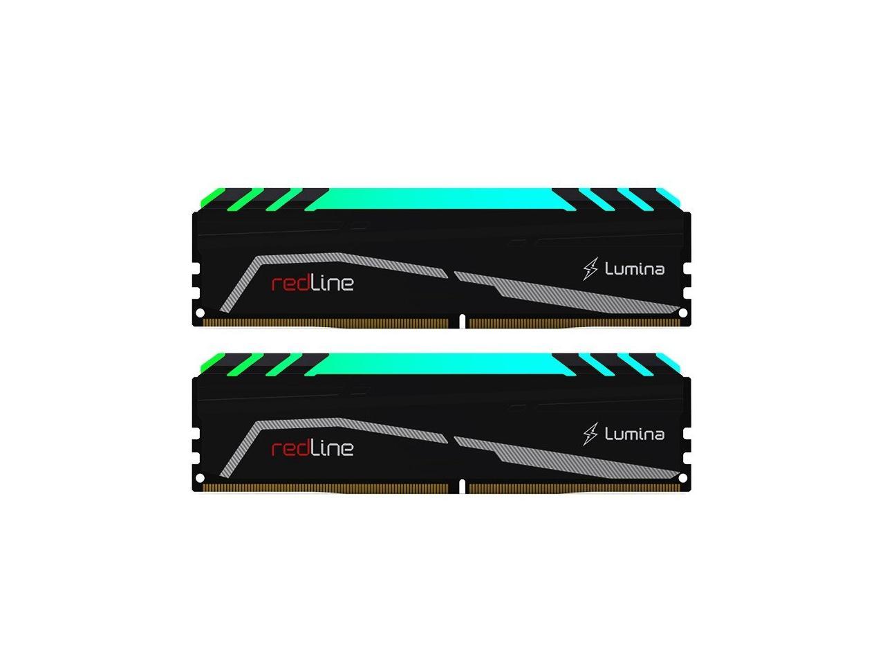 Mushkin 16GB (2X8GB) Redline Lumina DDR4-3600 PC4-28800 3600MHz 14-19-19-39 Desktop Memory Model MLA4C360EKKT8GX2