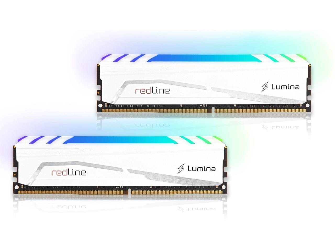 32GB Mushkin Redline Lumina RGB DDR4 3600MHz PC4-28800 CL18 Dual Channel Kit - White