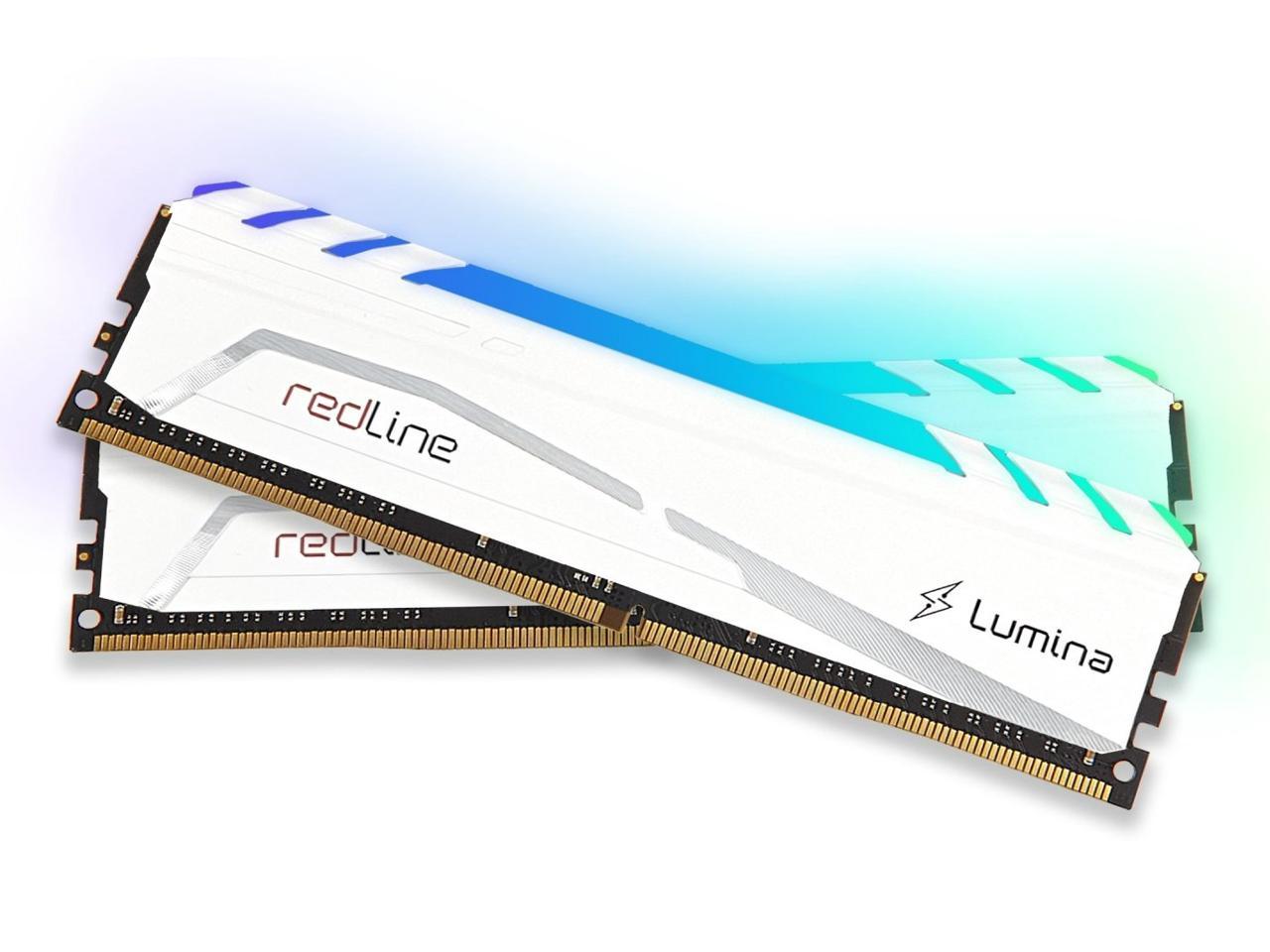 64GB Mushkin Redline Lumina RGB DDR4 3600MHz PC4-28800 CL18 Dual Channel Kit - White
