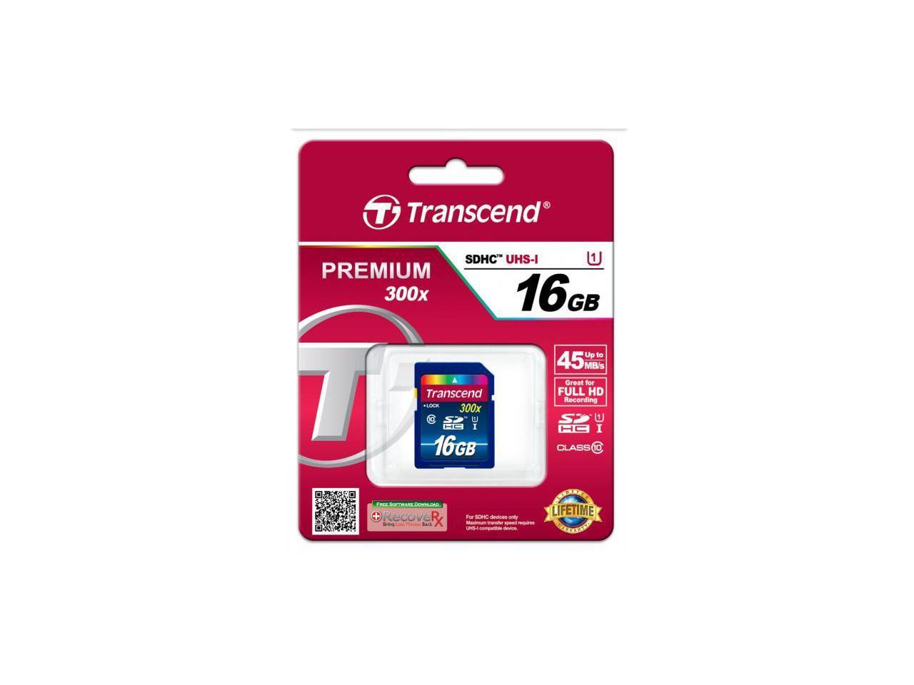Transcend 16 GB Secure Digital High Capacity (SDHC) Flash Card