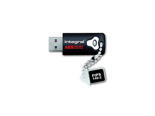 8GB Integral Drive FIPS 140-2 Encrypted USB Flash Drive (256-bit Hardware Encryption)