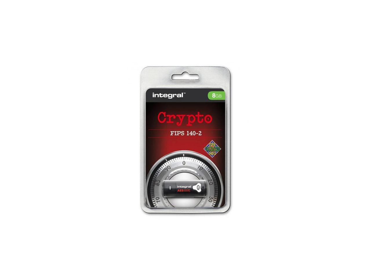 8GB Integral Drive FIPS 140-2 Encrypted USB Flash Drive (256-bit Hardware Encryption)