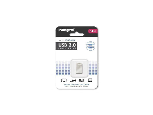 64GB Integral Metal Fusion USB3.0 Flash Drive - Ultra-small (speed up to 140MB/sec)