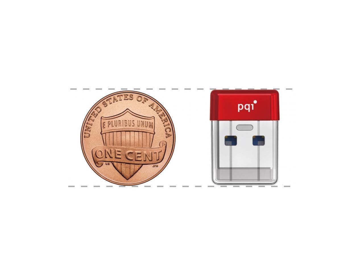 64GB PQI U603V USB3.0 Ultra-small Flash Drive Red Edition