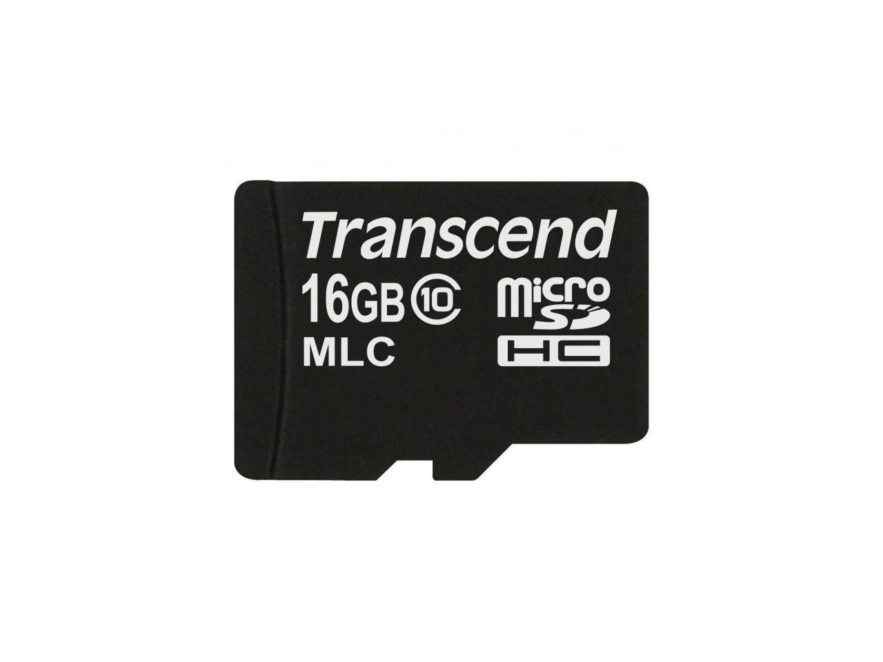 Transcend 16GB MicroSDHC Class 10 Memory Card Model TS16GUSDC10M