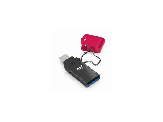 64GB PQI Connect 301 OTG USB Flash Drive - USB3.0 Red Edition