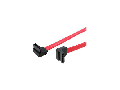 NEON SATA Cable Serial ATA 7-pin Internal Angled Cable Red 40cm. Model NQ-SC002-90DEG