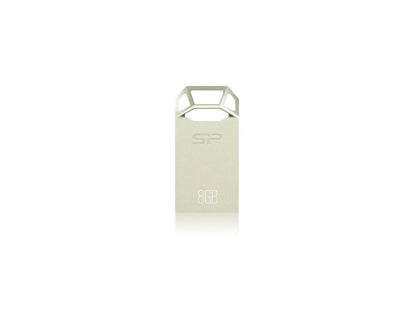 Silicon Power 8GB Silicon Power Touch T50 Zinc-Alloy Compact USB Flash Drive Champagne Edition Model SP008GBUF2T50V1C