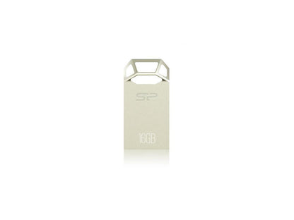 Silicon Power 16GB Silicon Power Touch T50 Zinc-Alloy Compact USB Flash Drive Champagne Edition Model SP016GBUF2T50V1C