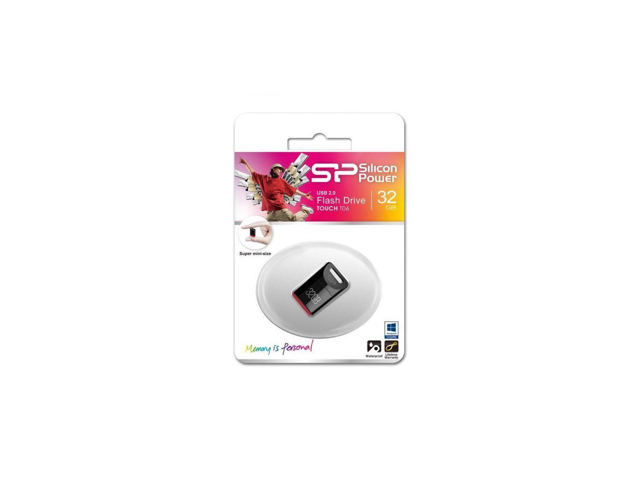Silicon Power Touch T06 32GB USB 2.0 Flash Drive Black