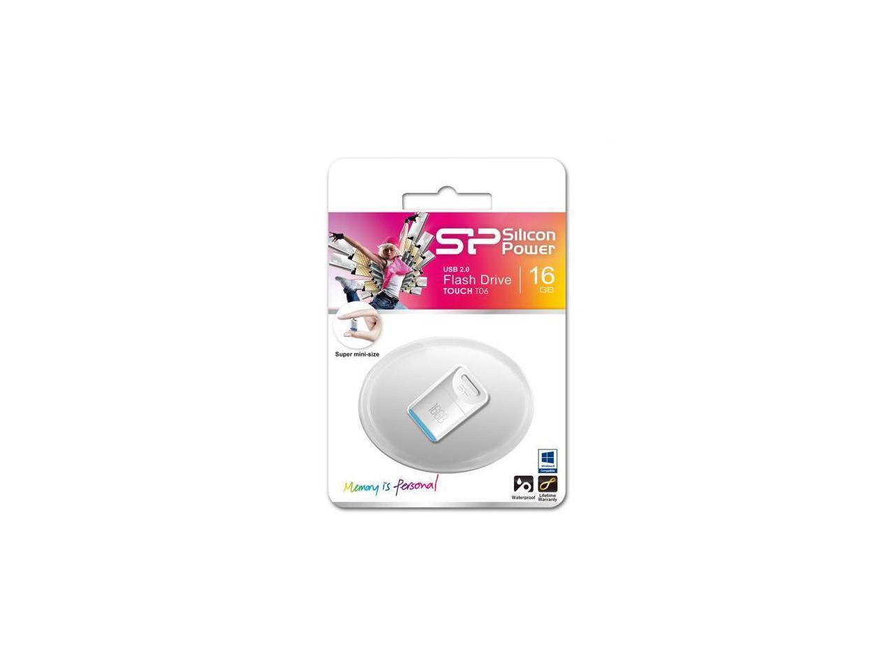 Silicon Power Touch T06 16GB USB 2.0 Flash Drive White