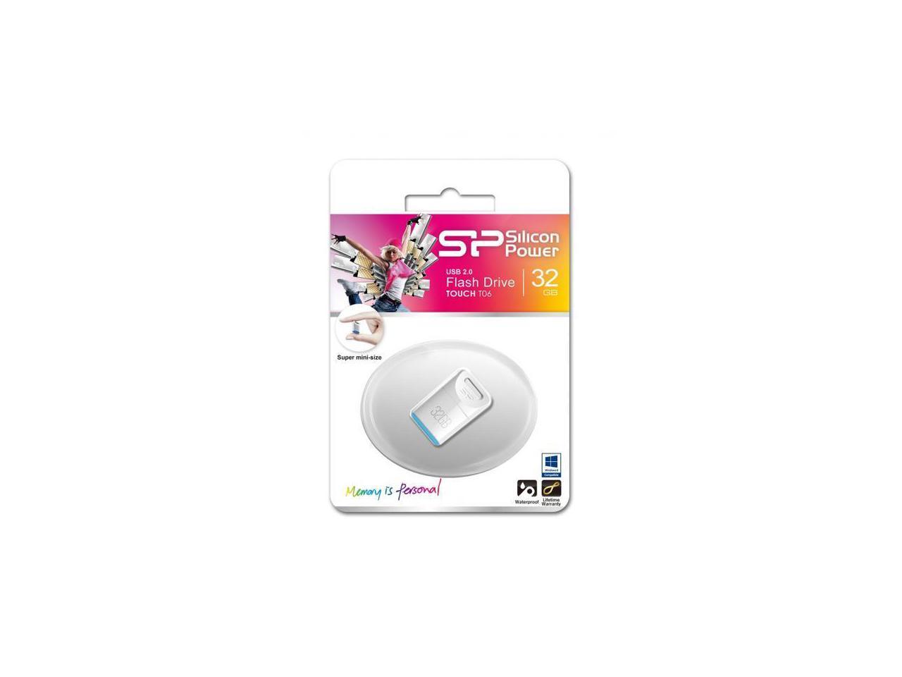 Silicon Power Touch T06 32GB USB 2.0 Flash Drive White