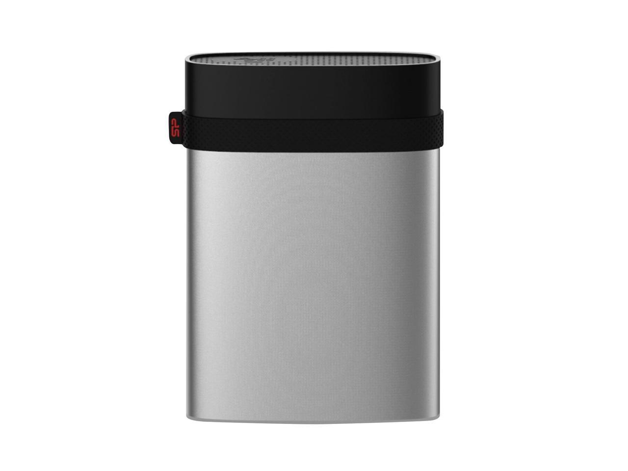 Silicon Power 1TB Armor A85 IP68 Waterproof and Shockproof Portable Hard Drive USB 3.0 Model SP010TBPHDA85S3S Silver