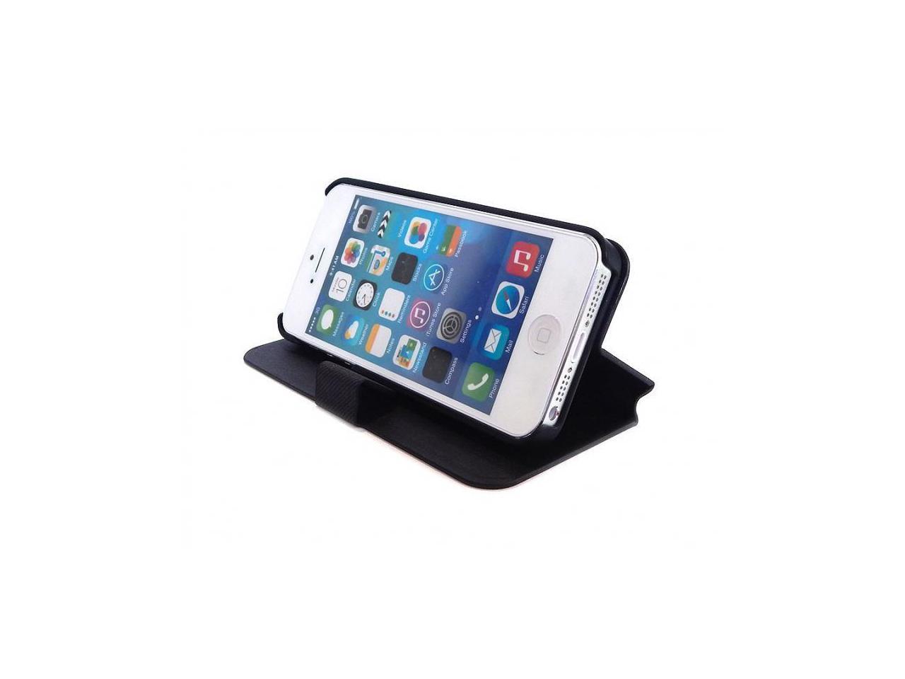 NEON Black iPhone 5 Flip Cover with Auto-Sleep Function Model IPH5-FLI-BK