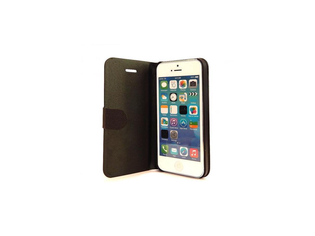 NEON Black iPhone 5 Flip Cover with Auto-Sleep Function Model IPH5-FLI-BK