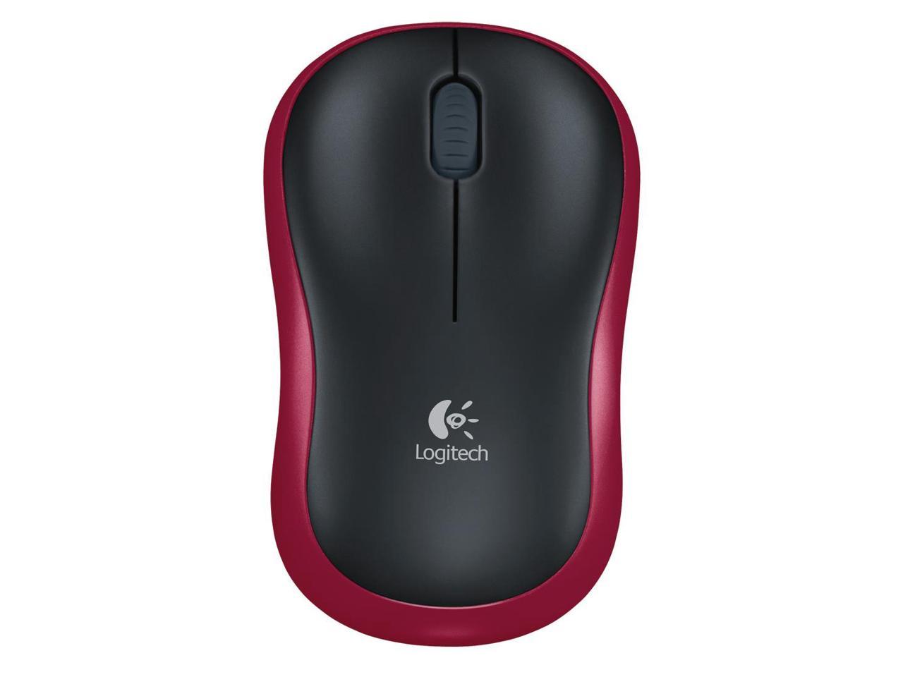 Logitech M185 Wireless Optical Mouse Red