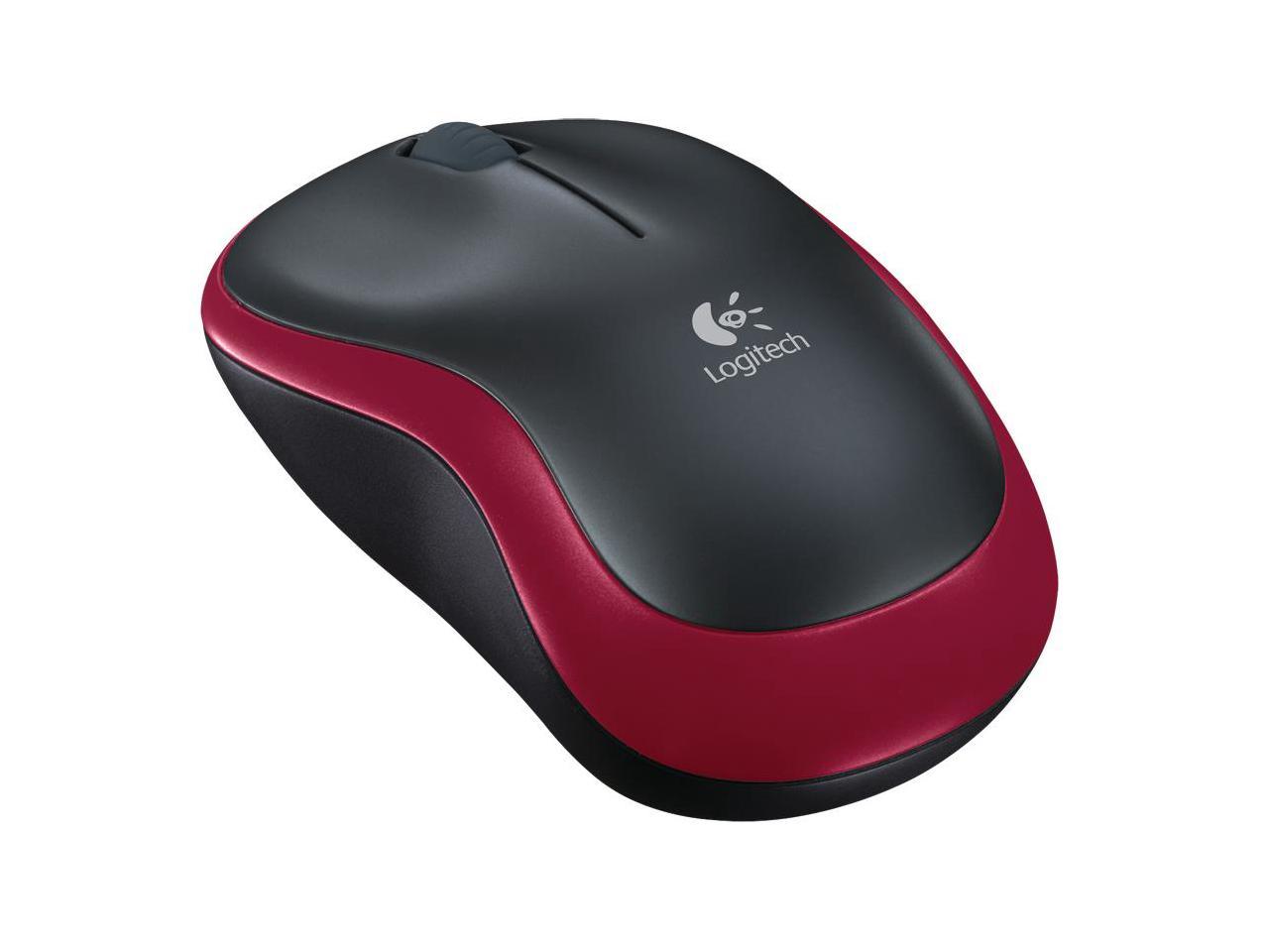 Logitech M185 Wireless Optical Mouse Red