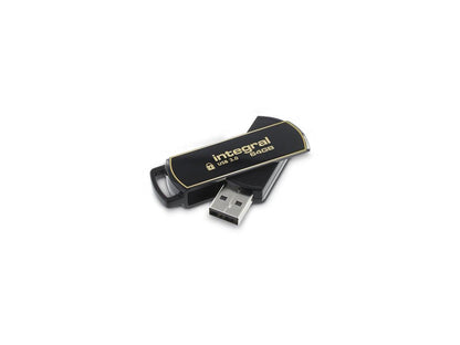Integral 64GB Secure 360 Encrypted 256-bit AES Encryption USB3.0 Flash Drive Model INFD64GB360SEC3.0