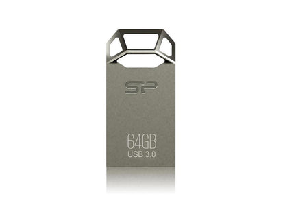 64GB Silicon Power Jewel J50 USB3.0 Zinc-Alloy Compact USB Flash Drive Titanium Edition