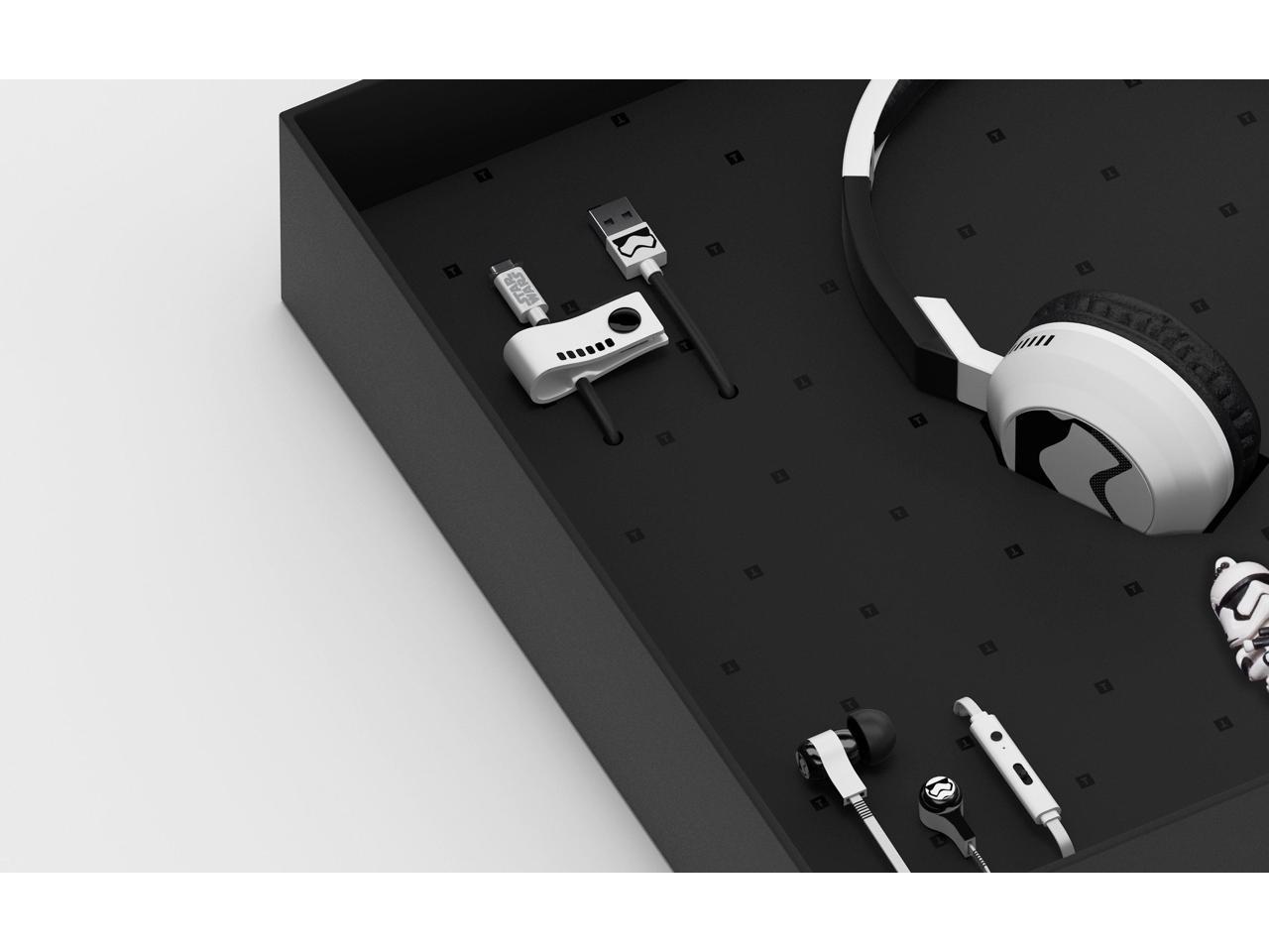 Tribe Star Wars StormTrooper Gift Set Headphones, Earphones, 16GB USB Flash Drive, Cable & Car Charger Model GBOX300101GIFT