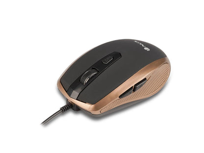 NGS Tick Wired Optical Gaming Mouse, 5 Buttons + Scroll Wheel - Gold