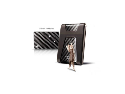 ADATA Durable Series HD650: 2TB Black External USB 3.1 Portable Hard Drive Gaming Console Compatible