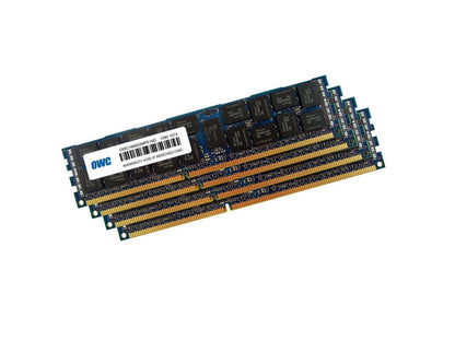 OWC 64GB ( 4x16GB ) PC3-10600 DDR3 ECC 1333MHz SDRAM DIMM 240 Pin Memory Upgrade kit For MacPro 'Nehalem'& Westmere' models.Perfect For the Mac Pro 8-core and Quad-core Xeon systems.OWC1333D3X9M064
