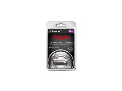 32GB Integral Drive FIPS 197 Encrypted USB3.0 Flash Drive (AES 256-bit Hardware Encryption)