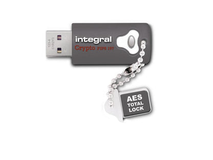 4GB Integral Drive FIPS 197 Encrypted USB3.0 Flash Drive (AES 256-bit Hardware Encryption)