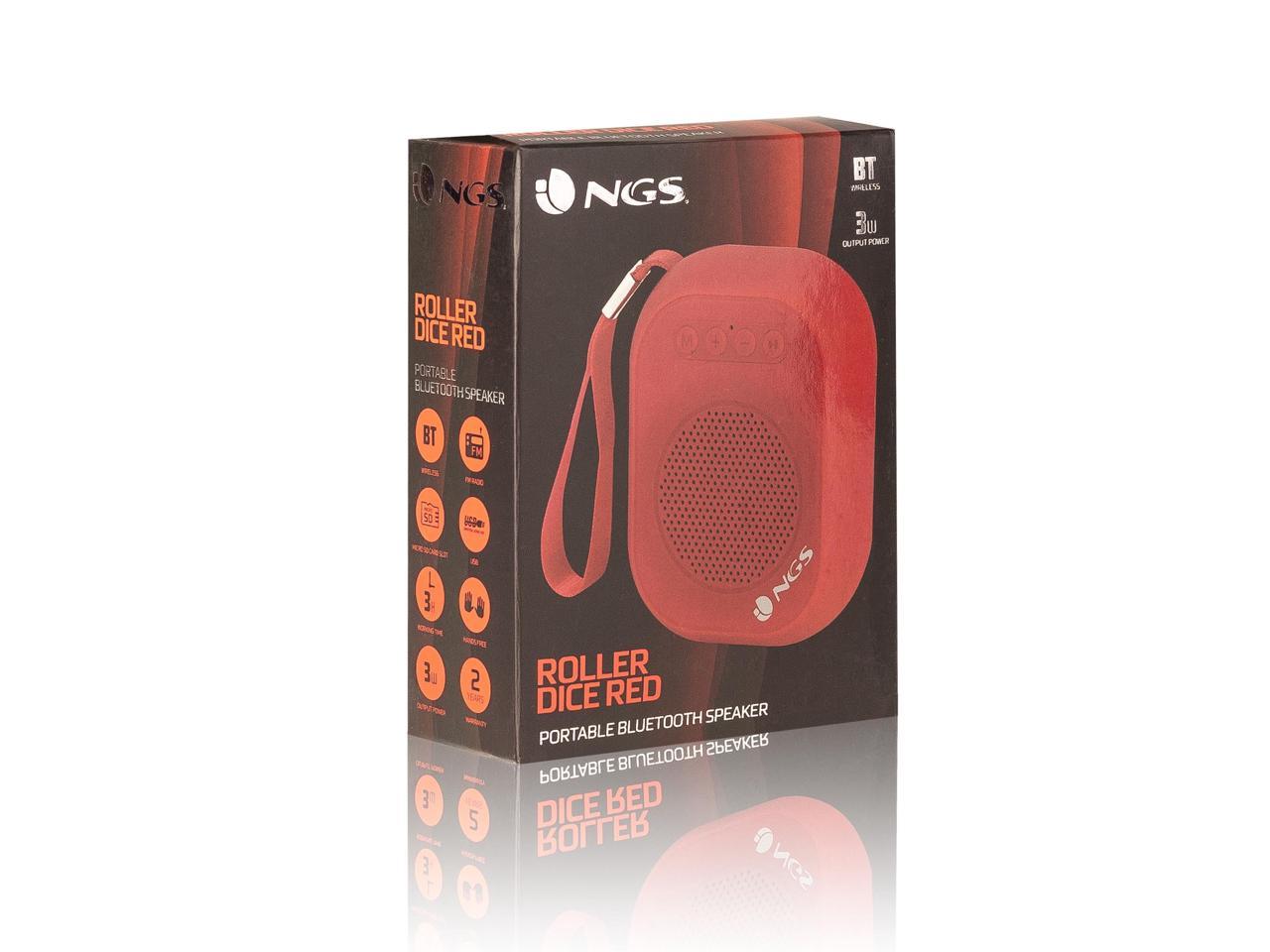 NGS 3W Bluetooth Speaker - Roller Dice Red