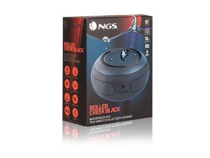 NGS Roller Creek 10W Waterproof Bluetooth Speaker - Black