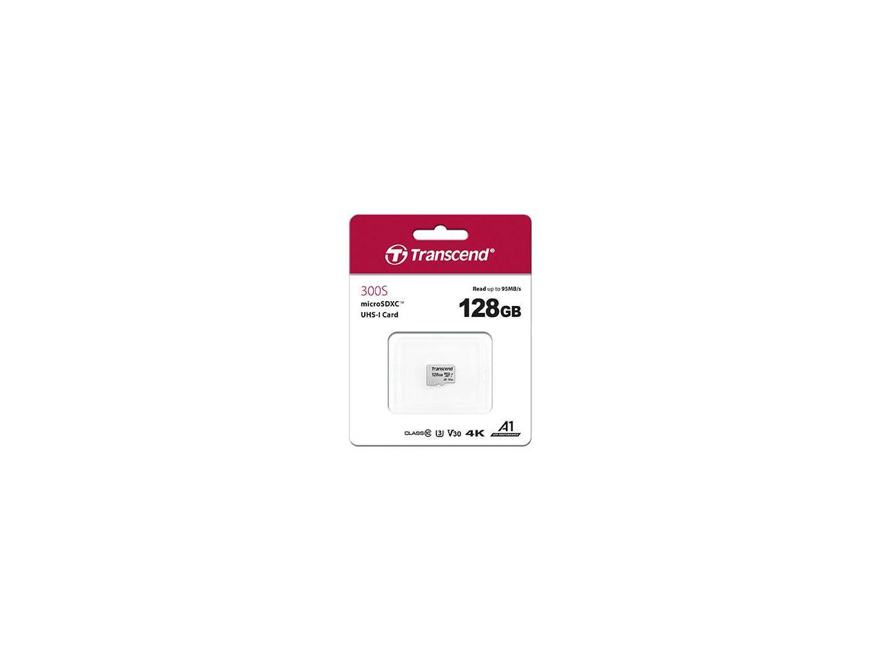 Transcend 300s 128GB Class 10/UHS-I U3 microSDXC with Adapter TS128GUSD300SA