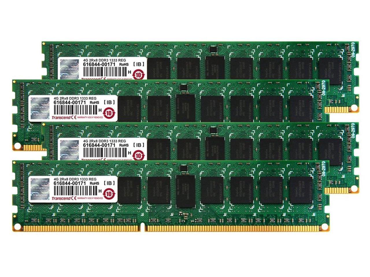 Transcend 16GB DDR3 1333 REG-DIMM 4GB 4 Kit