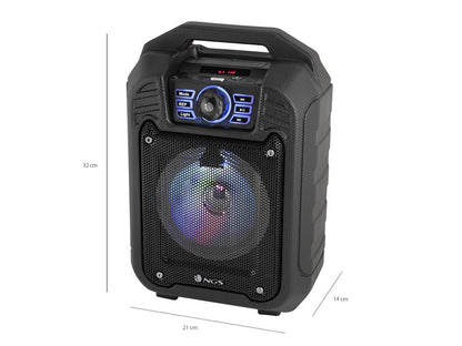 NGS Roller Tin 20W Bluetooth Speaker with FM Radio, USB Port, Aux Input and MicroSD Slot