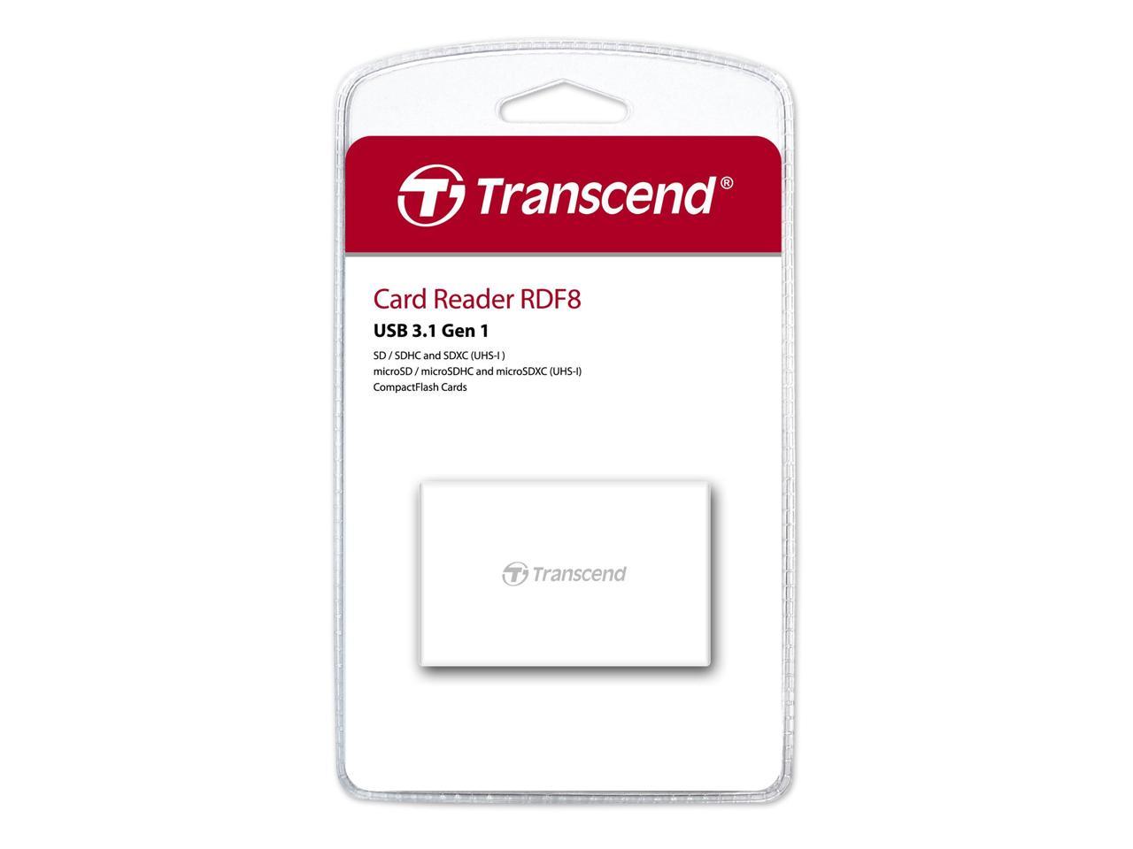 Transcend RDF8 USB3.1 All-In-One Multi Card Reader White