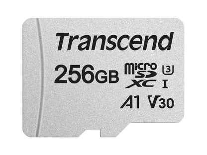Transcend 256GB 300S microSDXC CL10 V30 A1 Memory Card with SD Adapter
