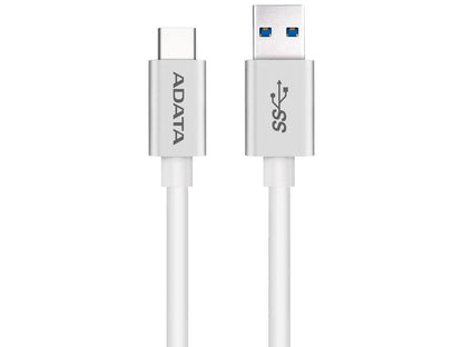 AData USB-C (Reversible) to USB-A 3.1 Cable - Silver - 100 cm