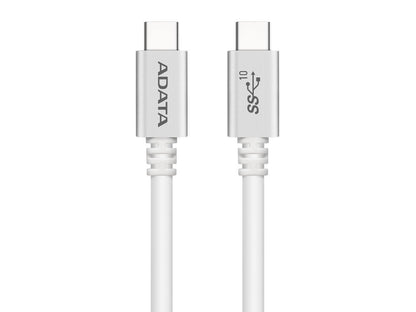 AData USB-C to USB-C 3.1 Gen2 (Reversible) Cable - Silver - 100 cm