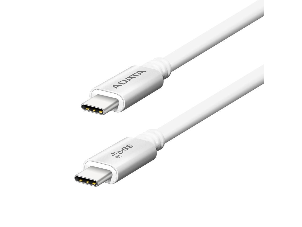 AData USB-C to USB-C 3.1 Gen2 (Reversible) Cable - Silver - 100 cm