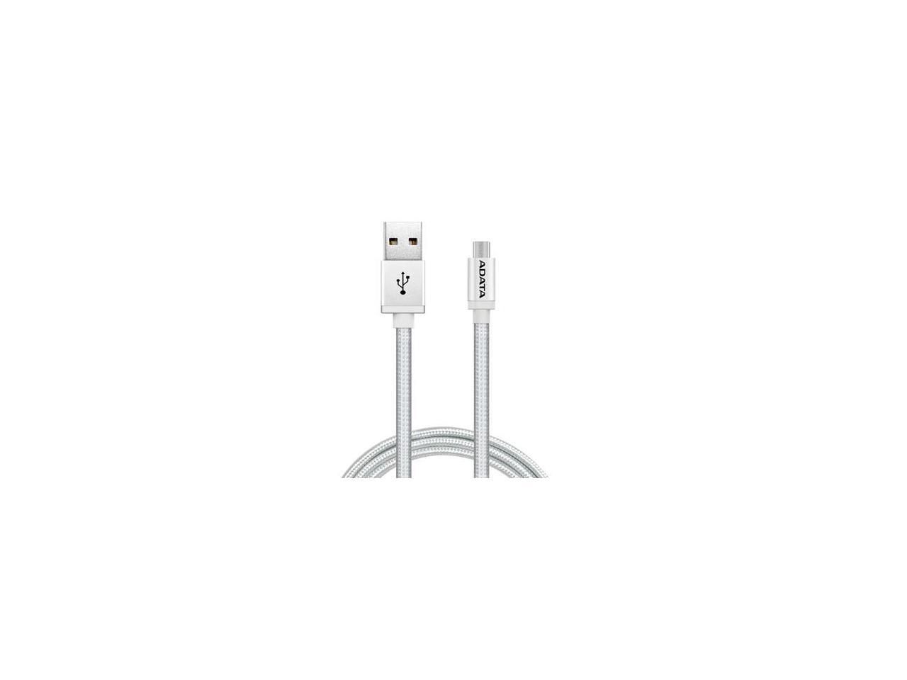AData Android USB to Micro USB Charging/Sync Cable, 100cm - Silver
