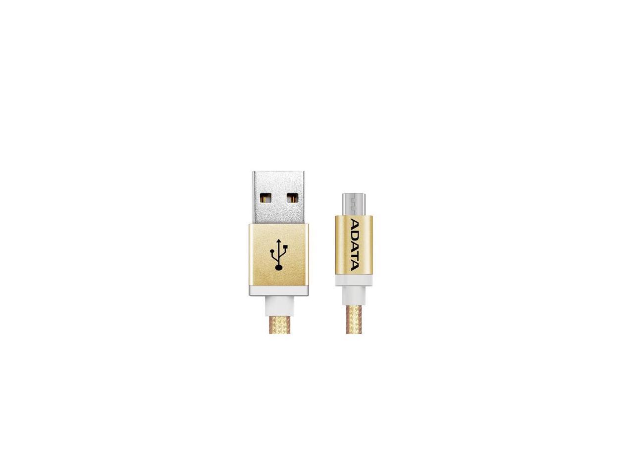 AData Android USB to Micro USB Charging/Sync Cable, 100cm - Gold