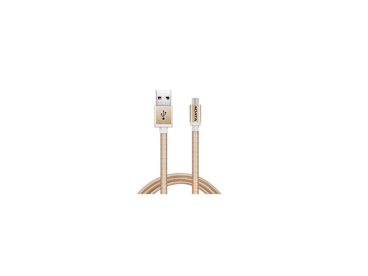 AData Android USB to Micro USB Charging/Sync Cable, 100cm - Gold