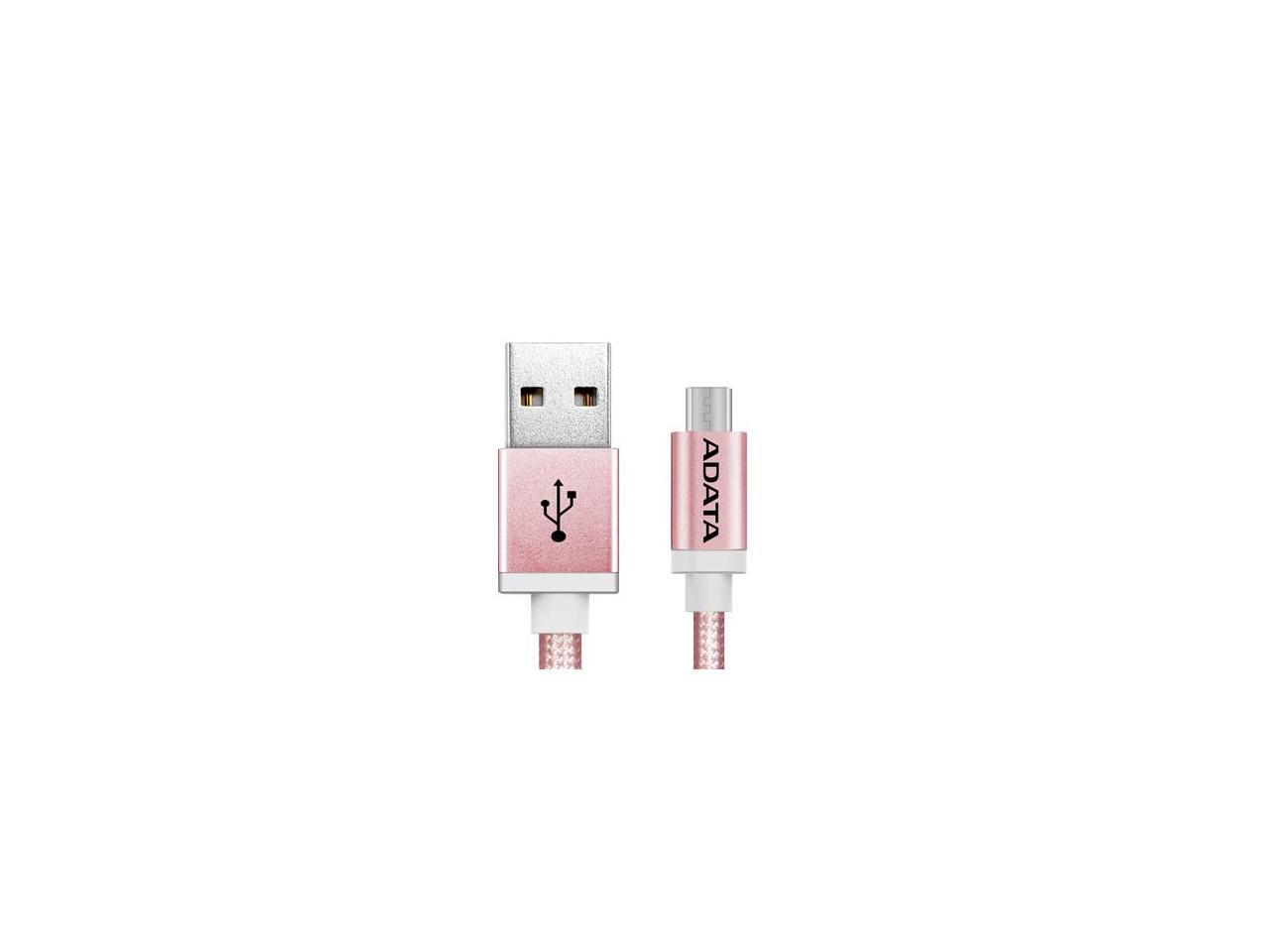 AData Android USB to Micro USB Charging/Sync Cable, 100cm - Rose Gold