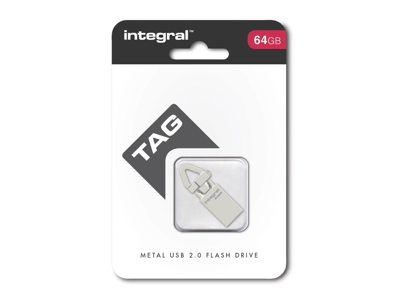 64GB Integral Tag Metal USB 2.0 Flash Drive
