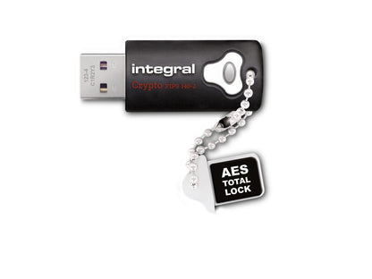 8GB Integral Drive FIPS 140-2 Encrypted USB3.0 Flash Drive (256-bit Hardware Encryption)