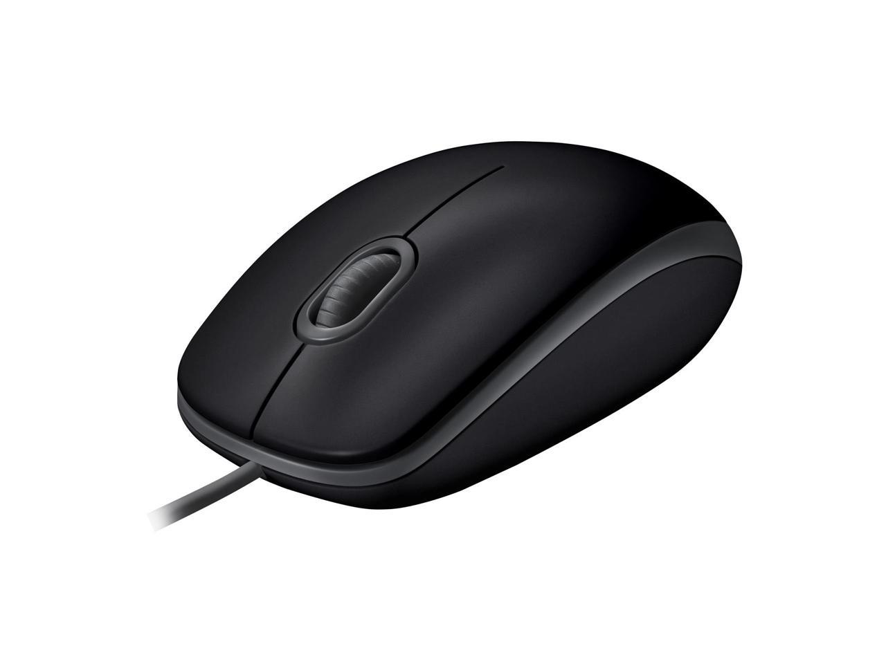 Logitech B110 Silent Wired Mouse - Black