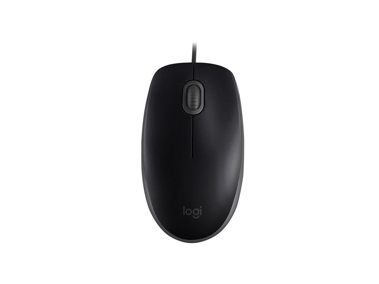 Logitech B110 Silent Wired Mouse - Black